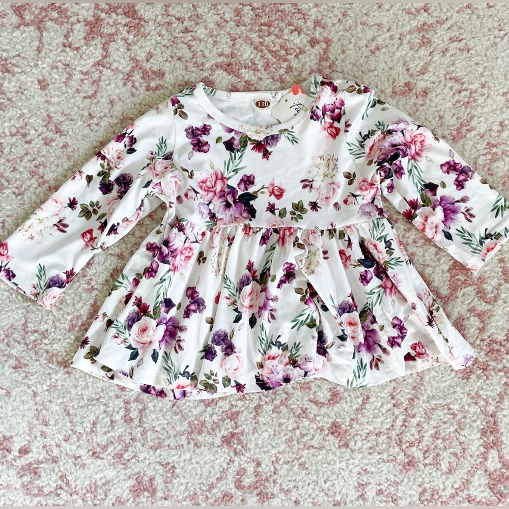 Toddler Girl Floral Long Sleeve Blouse Top